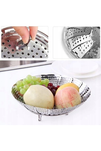 Other STRAINER STEAMING INSERT STAINLESS STEEL FOLDABLE UNIVERSAL