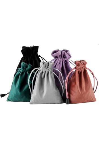Generic Tazweeq Mixed Gift Fabric Storage Bag, Anti-Oxidation Jewelry Velvet Drawstring Bag, Suitable for W
