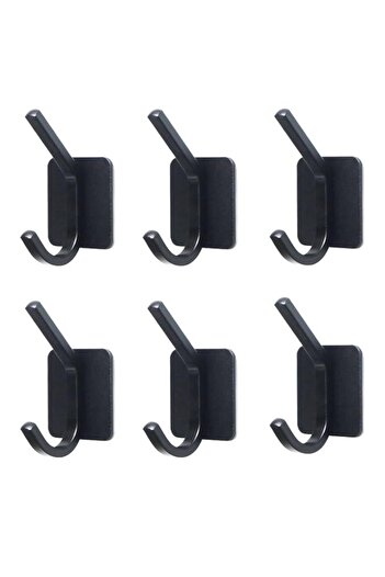 Generic Oasisgalore 6PACK Adhesive Hooks, Heavy Duty Wall Hooks Aluminum Hooks for Hanging Coat, Hat, Towel