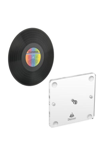 Generic 2-Pack Acrylic Vinyl Record Wall Holder - Clear LP Display Hanger for 12" Records (No Cover Needed)