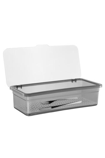 Generic TOPBATHY Flatware Plastic Tray with Lid Kitchen Cutlery and Utensil Drawer Organizer Silverware Cou