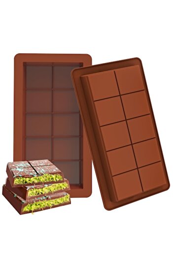 Vaxiuja Set of 2 silicone chocolate molds, non-stick, BPA-free, heat-resistant, Vaxiuja, 25.5x13.8x2 cm