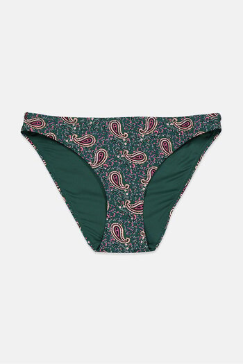 Etam Women Allover Printed Bikini Panty, Green Combo