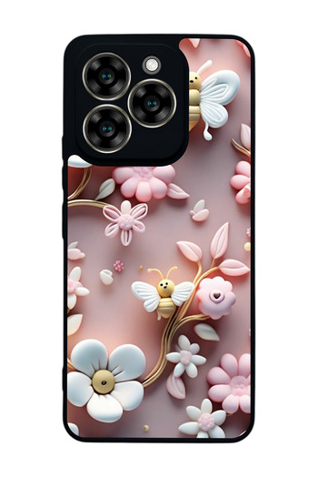 Aksel Kılıf Reeder S919 Compatible Printed , Matte Black, Soft Silicone, Protective, Shock Absorbing Cover, Case