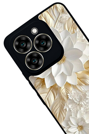 Aksel Kılıf Reeder S919 Compatible Printed , Matte Black, Soft Silicone, Protective, Shock Absorbing Cover, Case
