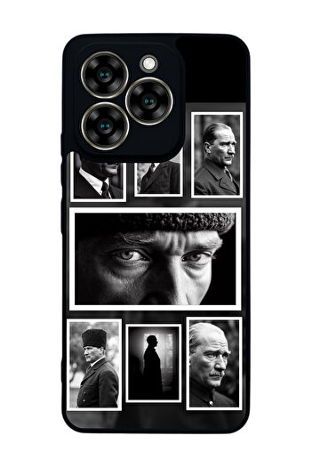 Aksel Kılıf Reeder S919 Compatible Printed , Matte Black, Soft Silicone, Protective, Shock Absorbing Cover, Case