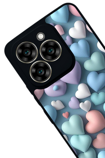 Aksel Kılıf Reeder S919 Compatible Printed , Matte Black, Soft Silicone, Protective, Shock Absorbing Cover, Case