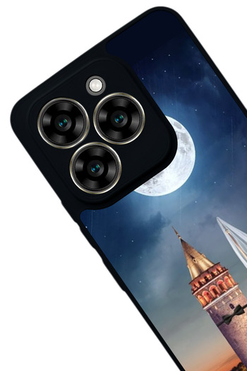 Aksel Kılıf Reeder S919 Compatible Printed , Matte Black, Soft Silicone, Protective, Shock Absorbing Cover, Case