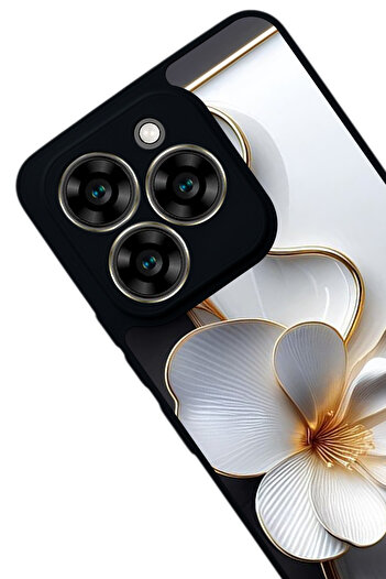Aksel Kılıf Reeder S919 Compatible Printed , Matte Black, Soft Silicone, Protective, Shock Absorbing Cover, Case