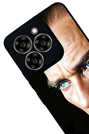 Aksel Kılıf Reeder S919 Compatible Printed , Matte Black, Soft Silicone, Protective, Shock Absorbing Cover, Case