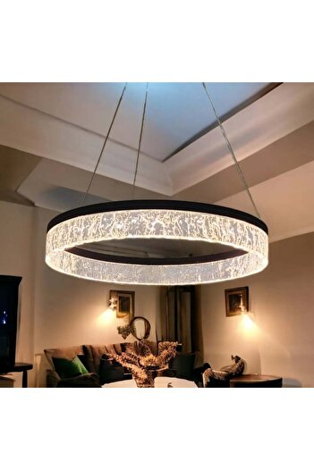 Humm Black halo chandelier, diameter 60 cm