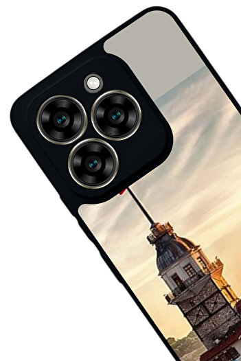 Aksel Kılıf Reeder S919 Compatible Printed , Matte Black, Soft Silicone, Protective, Shock Absorbing Cover, Case