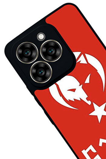 Aksel Kılıf Reeder S919 Compatible Printed , Matte Black, Soft Silicone, Protective, Shock Absorbing Cover, Case