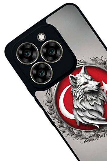 Aksel Kılıf Reeder S919 Compatible Printed , Matte Black, Soft Silicone, Protective, Shock Absorbing Cover, Case