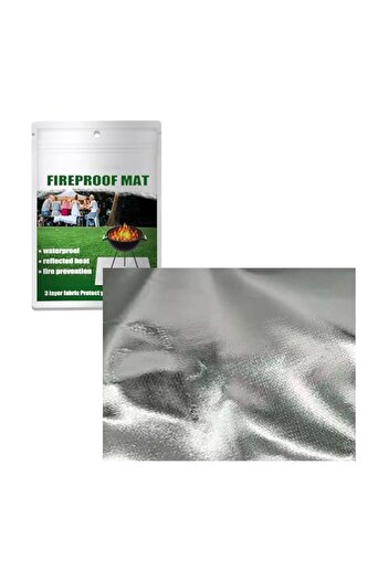 Generic KASTWAVE Fire Mat for Grill, Lightweight and Waterproof Floor Fire Mat Square, Reflected Heat Recta