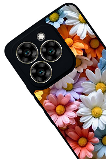 Aksel Kılıf Reeder S919 Compatible Printed , Matte Black, Soft Silicone, Protective, Shock Absorbing Cover, Case