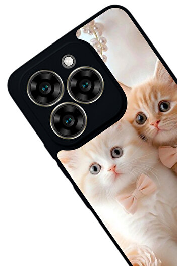 Aksel Kılıf Reeder S919 Compatible Printed , Matte Black, Soft Silicone, Protective, Shock Absorbing Cover, Case