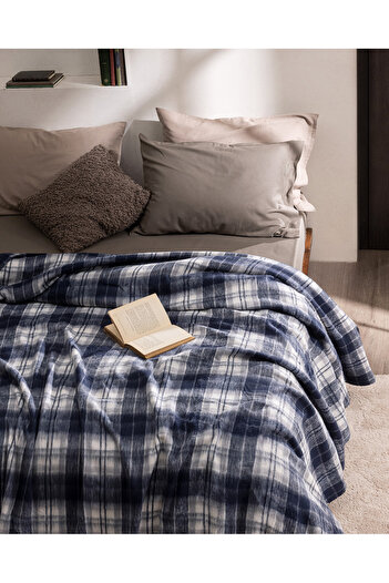 Madame Coco Talcy Double Blanket - Grey/Indigo