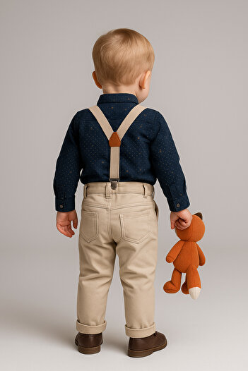 tinytrends Baby Boy & Child Bodysuit Shirt Patterned Bow Tie Salopet Suit