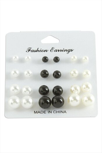 AKSESUARIM Pearl Earrings 24 Pieces