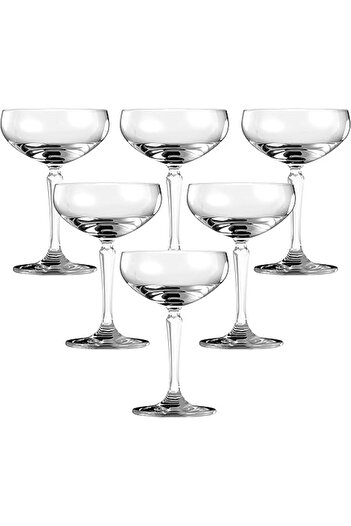 The Bros Connexion Coupe Set of 6 Clear 215ml Champagne Cocktail Vintage Glass