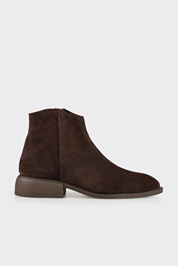 Elle Shoes Kahve Deri Kadın Klasik Bot