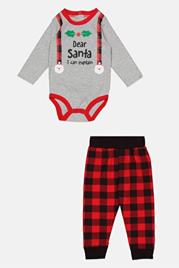 KOALA KIDS Toddlers Boy 2 Piece Graphic Print Top And Bottom Set, Grey