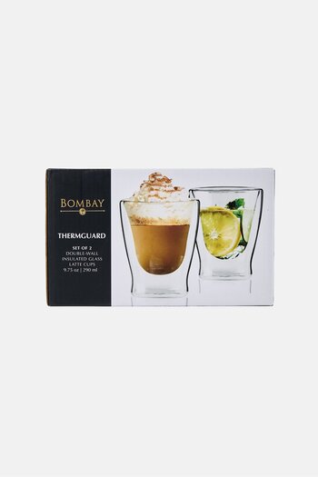 Bombay 2 Pieces Double-Walled Insulated Tumblers 290 ml, Transparent