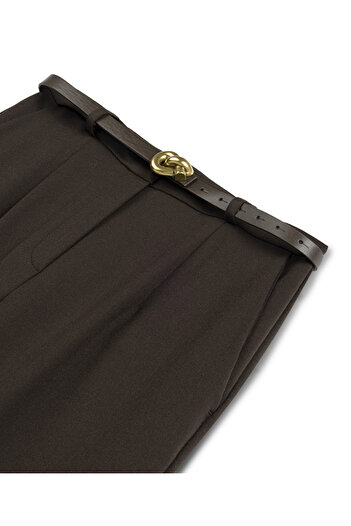 İpekyol Wide leg fit kemer aksesuarlı pantolon