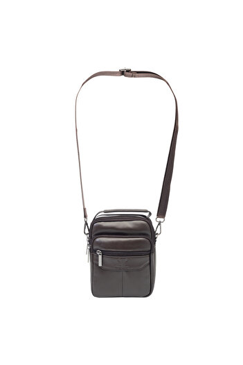 Toro Nero Men's brown genuine leather bag Adonis