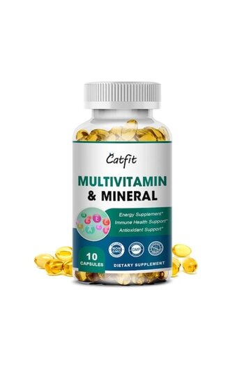 ALHENA Daily Multivitamin & Mineral Capsules Catfit, 10 capsules — boosts energy, immunity, antioxidant s