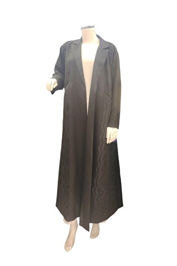 sefamerve Black embroidered abaya by Dima with elegant design and unique embroidery