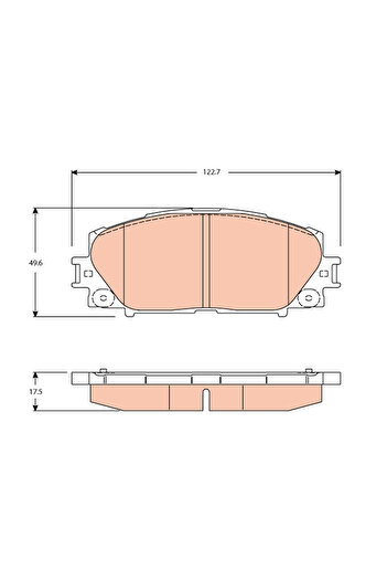 TRW Brake pad set disc brake PERODUA ALZA (M502) 2009-2014