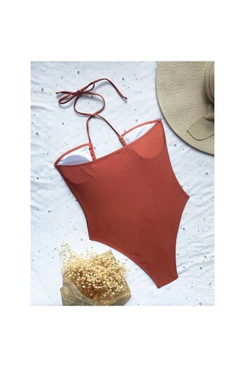 FITINT Women's one-piece swimsuit Brown – 412