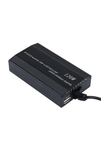 KATHODE Universal Laptop Charger, Mains and Car, 120W, 8 Connectors