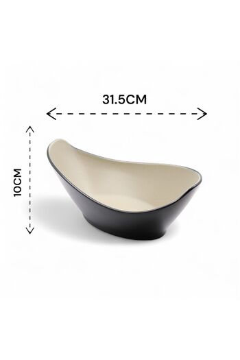 LANDREEN Large Melamine Salad Plate, Set of 2