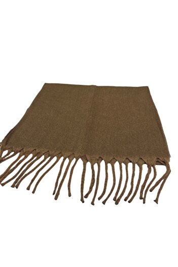 sç Saraçoğlu Çanta Unisex Soft Tassel Cashmere Textured Scarf Shawl |   Trend Colors (50 X 185)