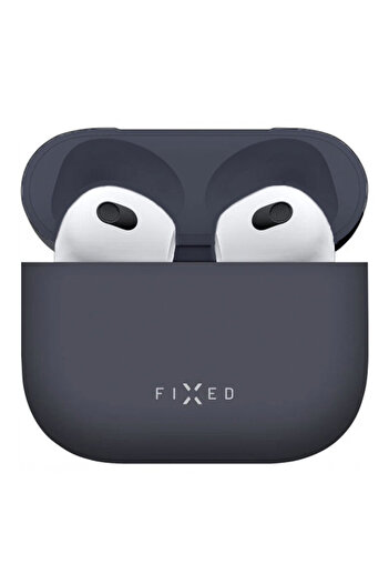 FIXED Carcasă Silky pentru AirPods 4, albastră, FIXSIL-1473-BL