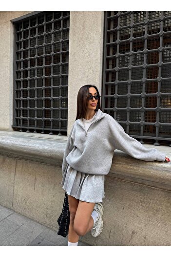 ossons Oversized Zippered Sweat