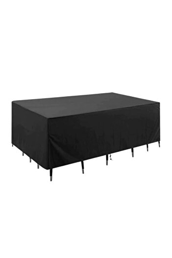Generic Black outdoor table and chair cover Waterproof Oxford material Suitable for rattan table cube chair