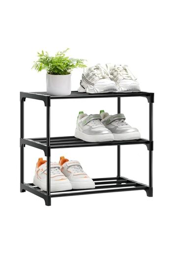 Generic OLYREO Shoe Rack, Stackable Small Shoe Rack 3 Tier, Footware Storage, Slim Shoe Rack Storage Organi