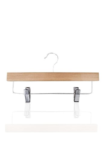 Generic ZOBER Wooden Hanger with Clips for Kids - Premium Adjustable Non-Slip Hangers for Toddlers, Childre