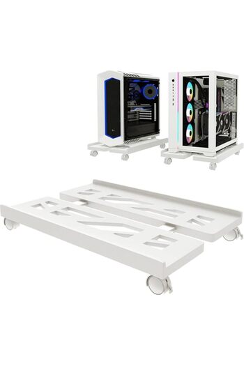 Generic FALAHOM Mobile CPU Stand, CPU Rolling Stand Adjustable Computer Mobile Cart Holder with Locking Cas