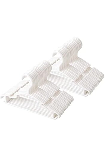Generic NC 60pcs Kids Hangers Plastic White Anti-Slip Durable Design, 10.2*6*2 inches, Ideal for Newborn to