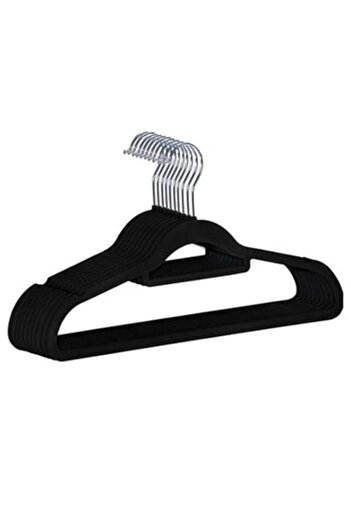 Generic HALAMODO 10PCS Flocking Hanger Set Velvet Non Slip Coat Hangers Seamless Drying Rack Closet Organiz