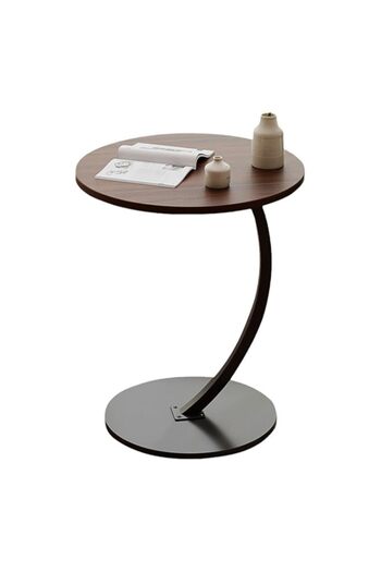Generic Beauenty Sofa Side Table,Bedside End Table,C Shaped End Table,Easy to Assemble Metal Frame Nightsta