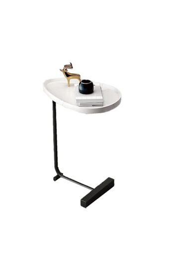 Generic TOMVAES C-Shaped End Table,C Table for Couch,Coffee End Table,Sofa Snack Side Side Tables,with Meta