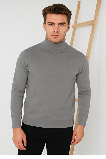 AXXAN Men's Knitwear Sweater Half Turtleneck Sweater