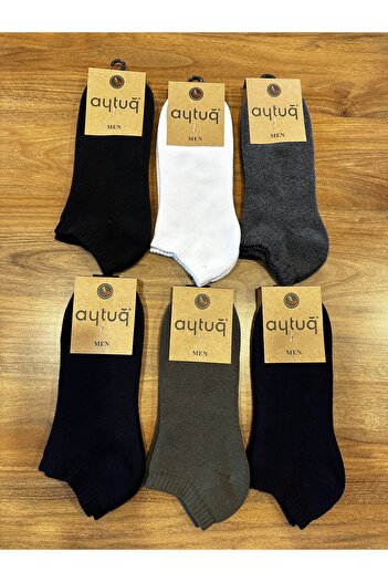 Aytuğ Men's Winter Stitch-Free Comfortable Towel Booties Socks 6-Pack