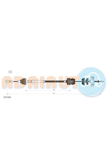 Adriauto Clutch cable CITROËN BERLINGO / BERLINGO FIRST minibus (MF_ GJK_ GFK_) 1996-2005